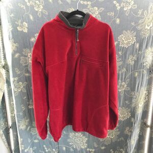 Susquehanna Trail vintage red fleece 1/4 zip jacket size XXL